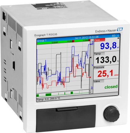 Endress+Hauser RSG35-B1A, 6-канальный графический регистратор, вход тока, частотный вход, импульсный вход, RTD, термопара