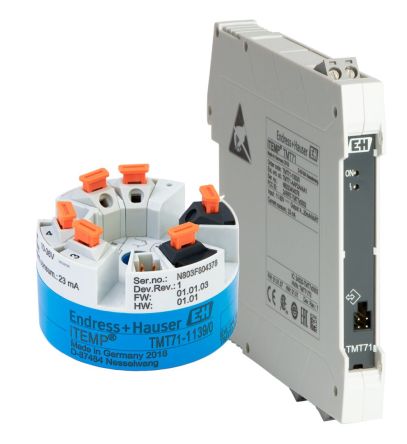 Endress+Hauser iTEMP TMT71, преобразователь температуры, вход для термопары и термосопротивления (RTD), 36 В пост. тока, 85 °C, -40 °C